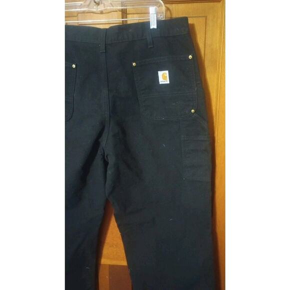 VTG Carhartt B01-BLK Double Knee Pant Mens 40x32 Black Duck Work Carpenter - Picture 5 of 12